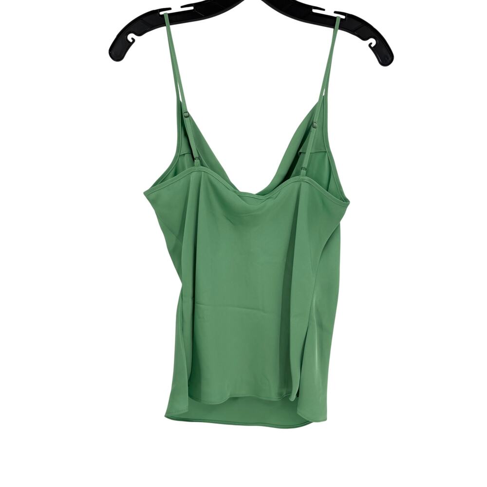 RAMY BROOK Top NEW Size M Abigail Cowl Neck Tank $195 Satin Green - Picture 4 of 5